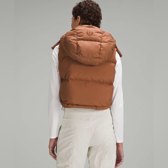 Lululemon Wunder Puff Super-Cropped Vest in Brown RARE, Size 4 - Picture 2 of 13